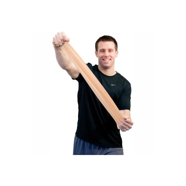 Fabrication Enterprises Sup-R Band Latex Free Exercise Band, Tan, 6 Yard Roll/Box 1610994 - main